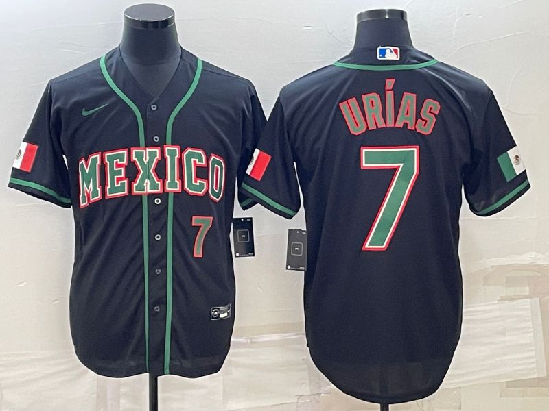 Men 2023 World Cub Mexico #7 Urias Black Nike MLB Jersey1->more jerseys->MLB Jersey